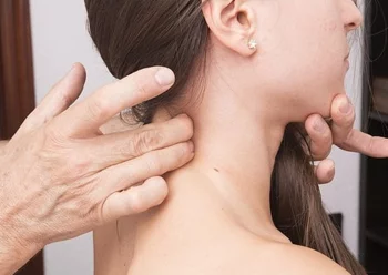 A person receives a neck massage